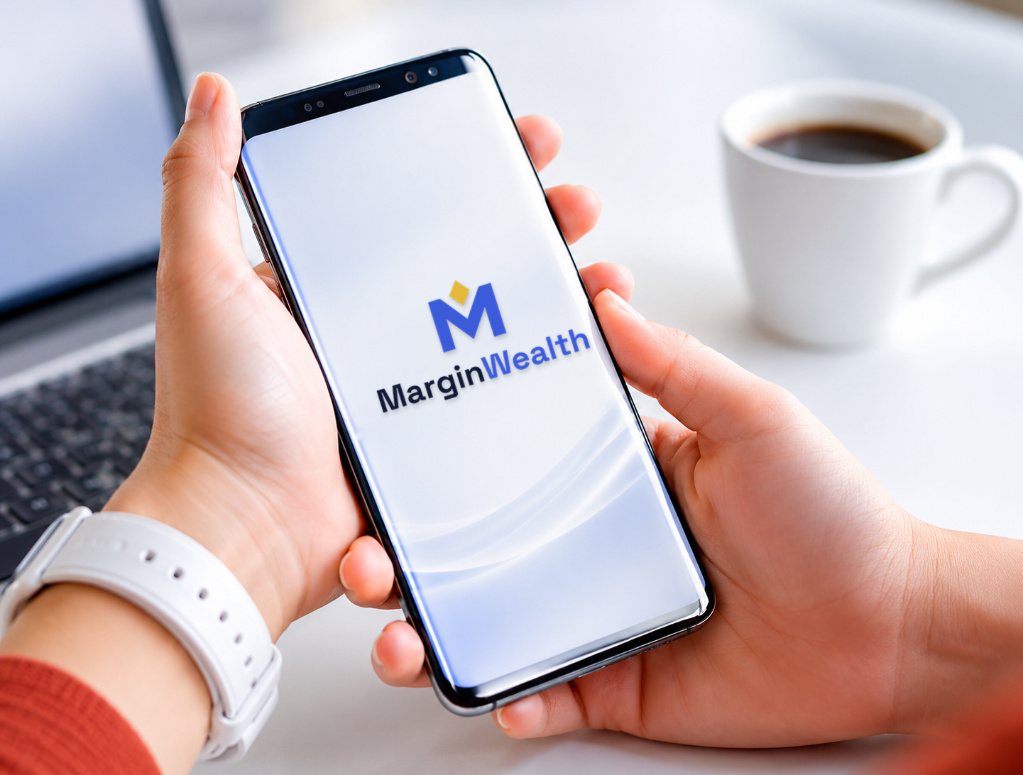 The MarginWealth app on a phone